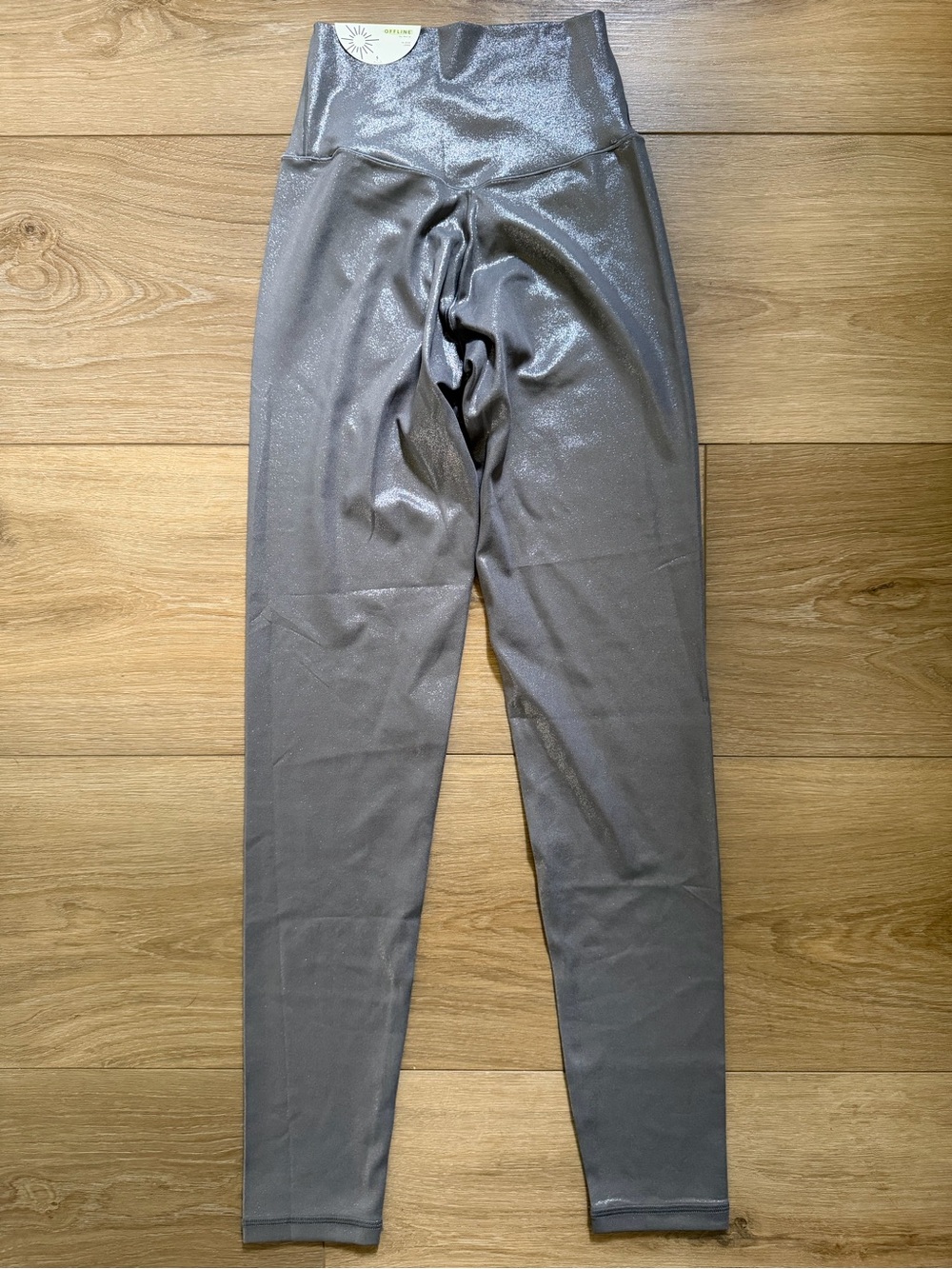 OFFLINE by Aerie Real Me Crossover Shimmer 7/8 Leggings NWT - Picture 3 of 9